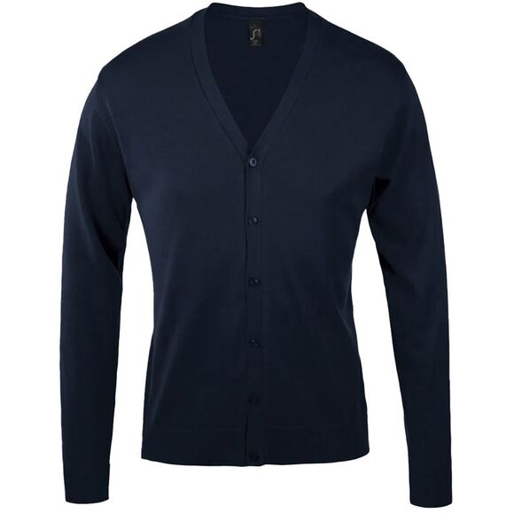 SOLS Mens Golden V Neck Cardigan / Navy